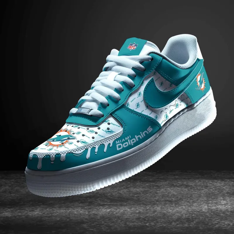 Miami Dolphins Personalized AF1-1 Sneakers