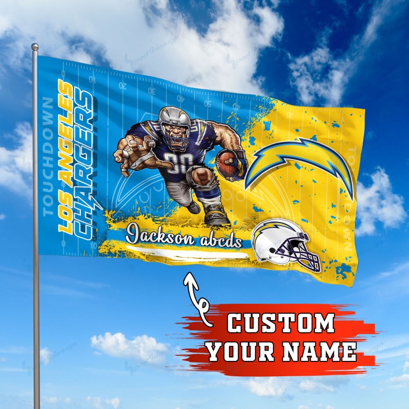 Los Angeles Chargers Personalized Flag