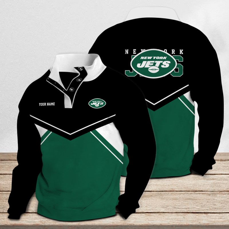 New York Jets Casual Colorful Stand Collar Sweatshirt