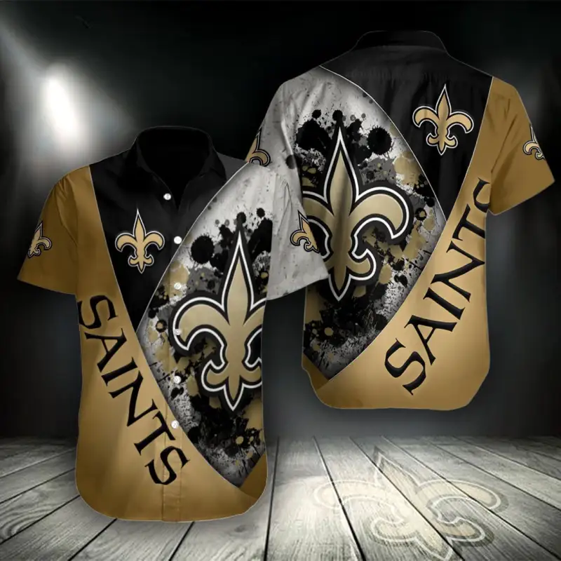 Sizing Chart for New Orleans Saints Button Shirt