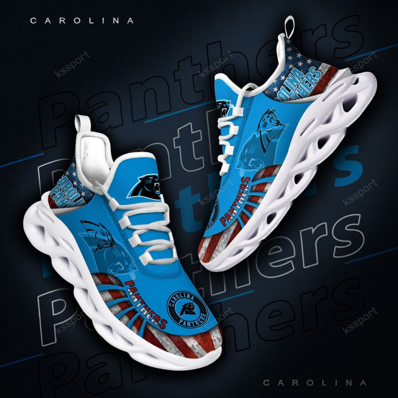 Carolina Panthers Yezy Running Sneakers