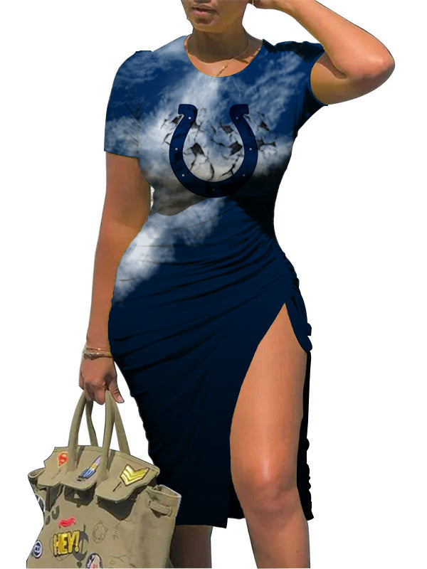 Indianapolis Colts Slit Bodycon Dress