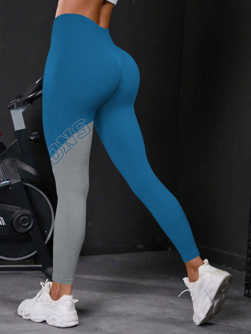 Detroit Lions High Waist Leggings with Stylish Print