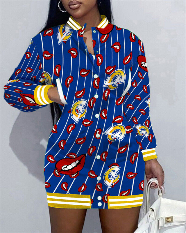 Los Angeles Rams Women's Button Down Jacket Dress