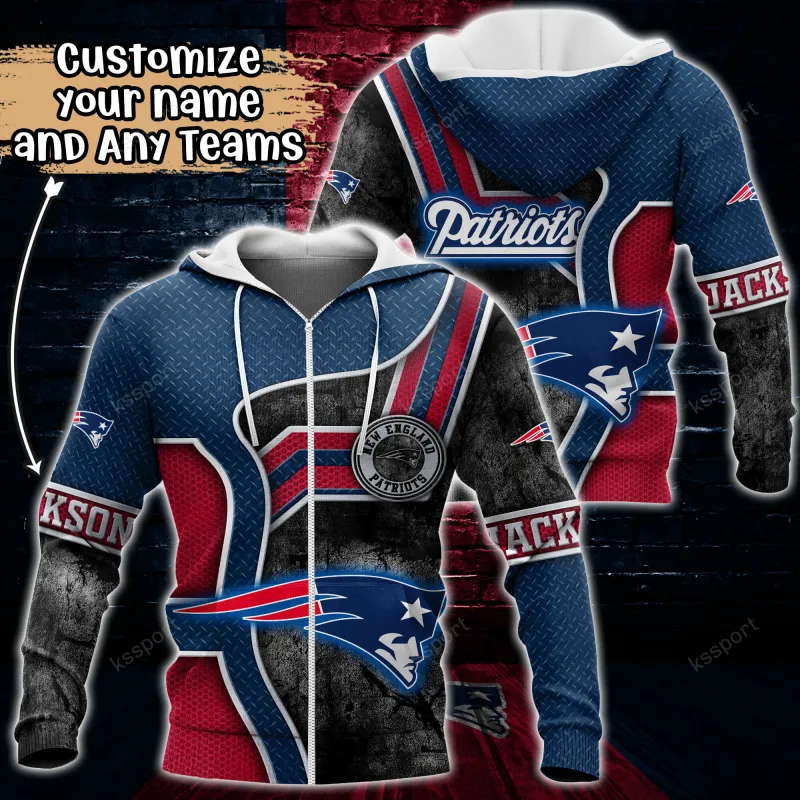 New England Patriots Personalized Hoodie - Fan Gear