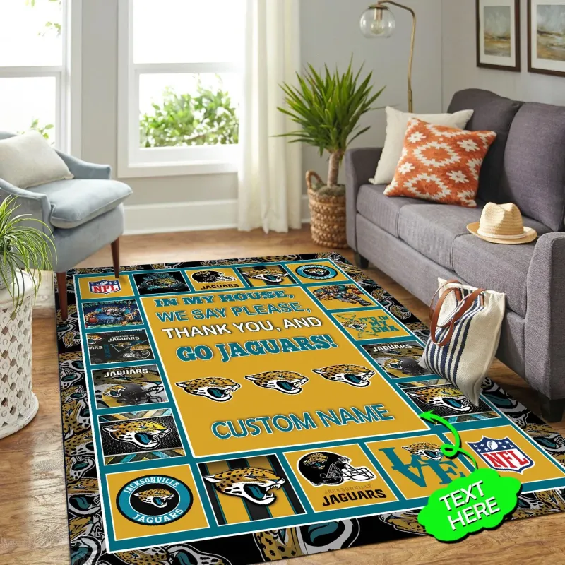 Jacksonville Jaguars Personalized Rug