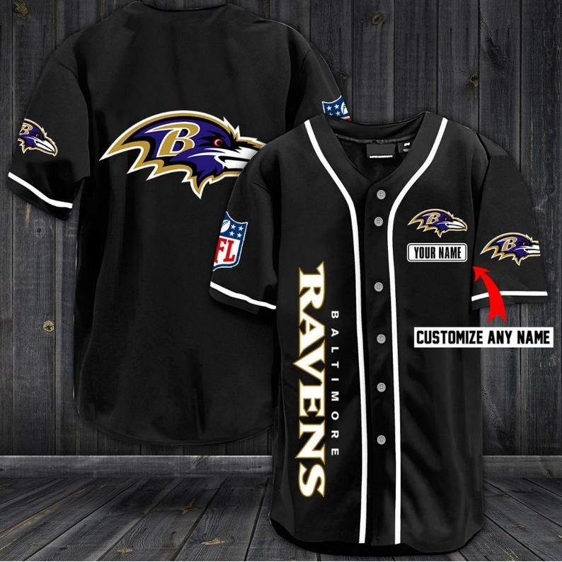 Baltimore Ravens Personalized Baseball Jersey
