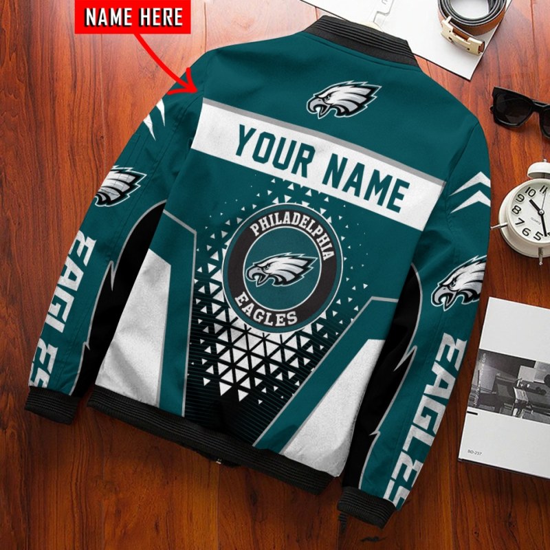 Philadelphia Eagles Bomber Jacket - Side View