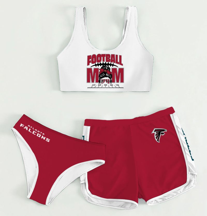 Atlanta Falcons Women's Sports Set - 3-Piece Crop Tank Top, Underwear & Shorts