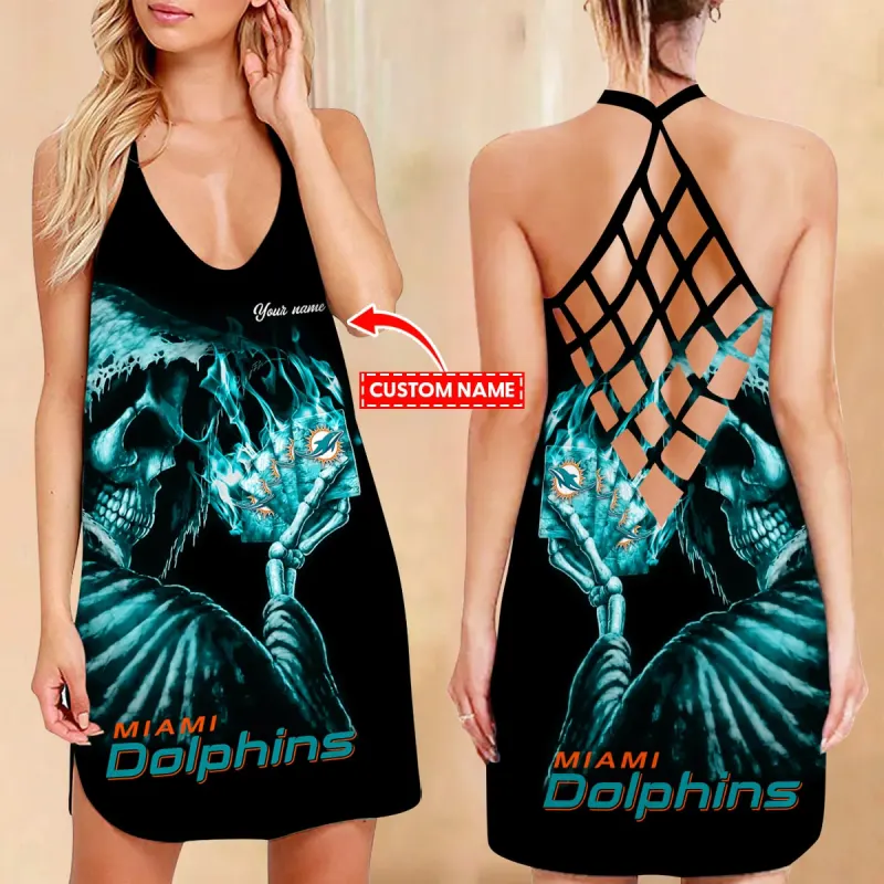 Miami Dolphins Personalized Criss-Cross Dress
