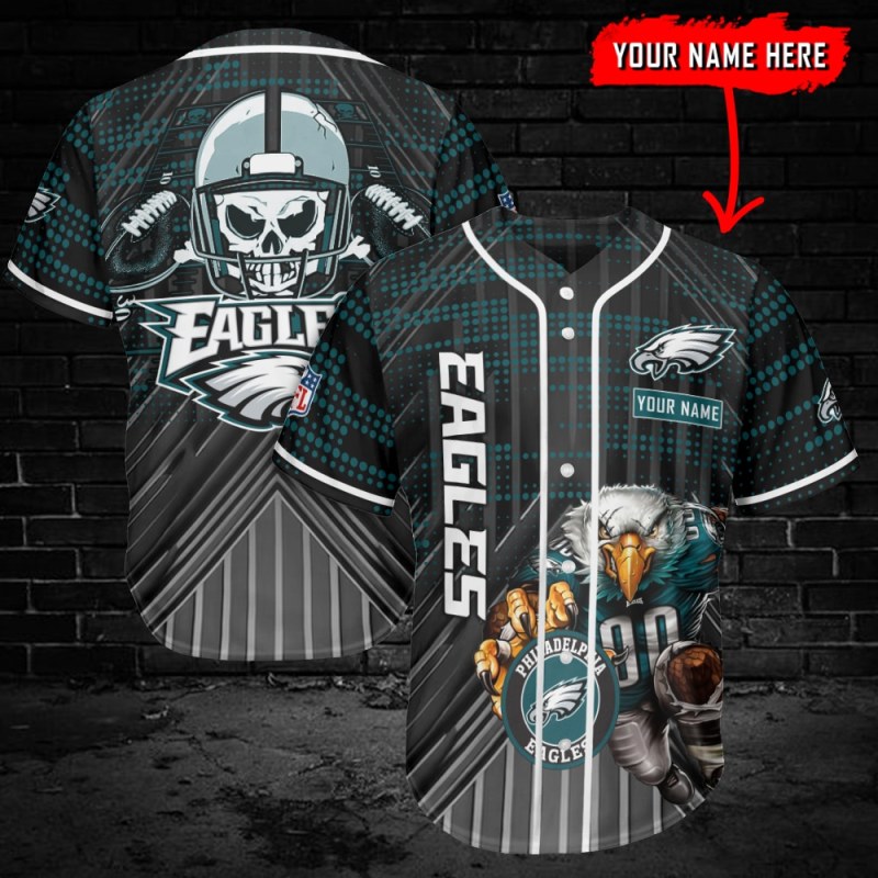 Personalized Philadelphia Eagles Baseball Jersey