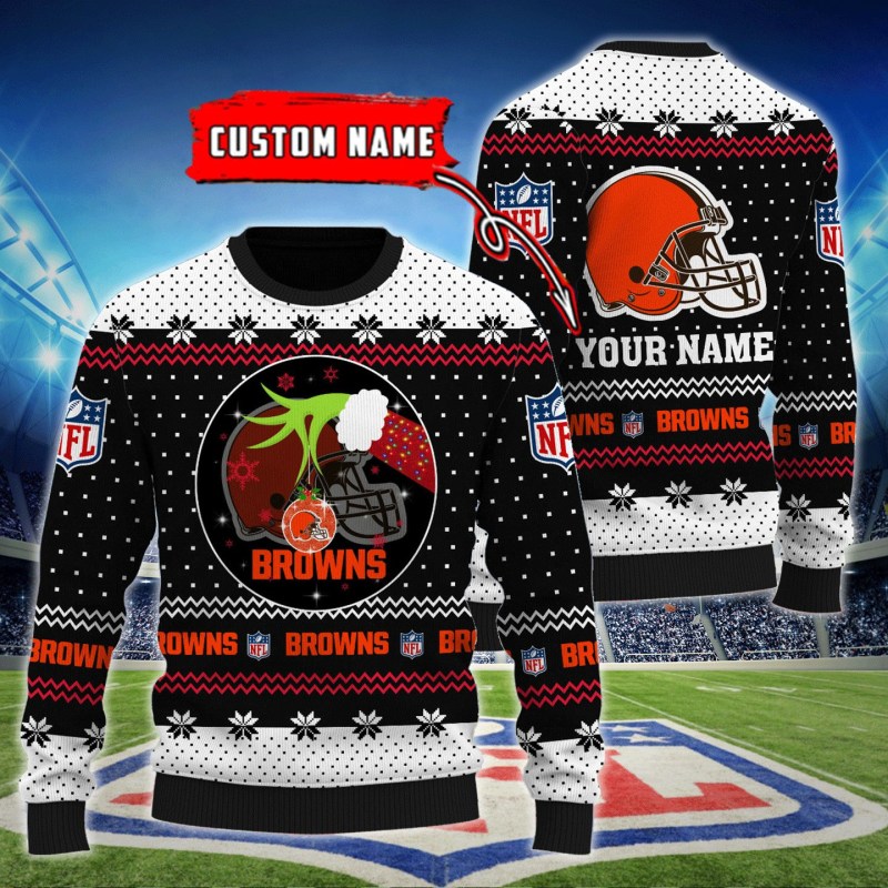 Cleveland Browns Personalized Woolen Sweater