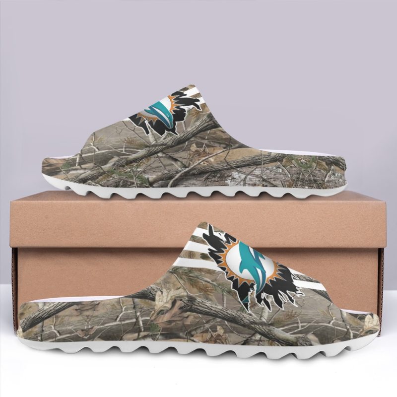 Miami Dolphins Yeezy Slippers Design