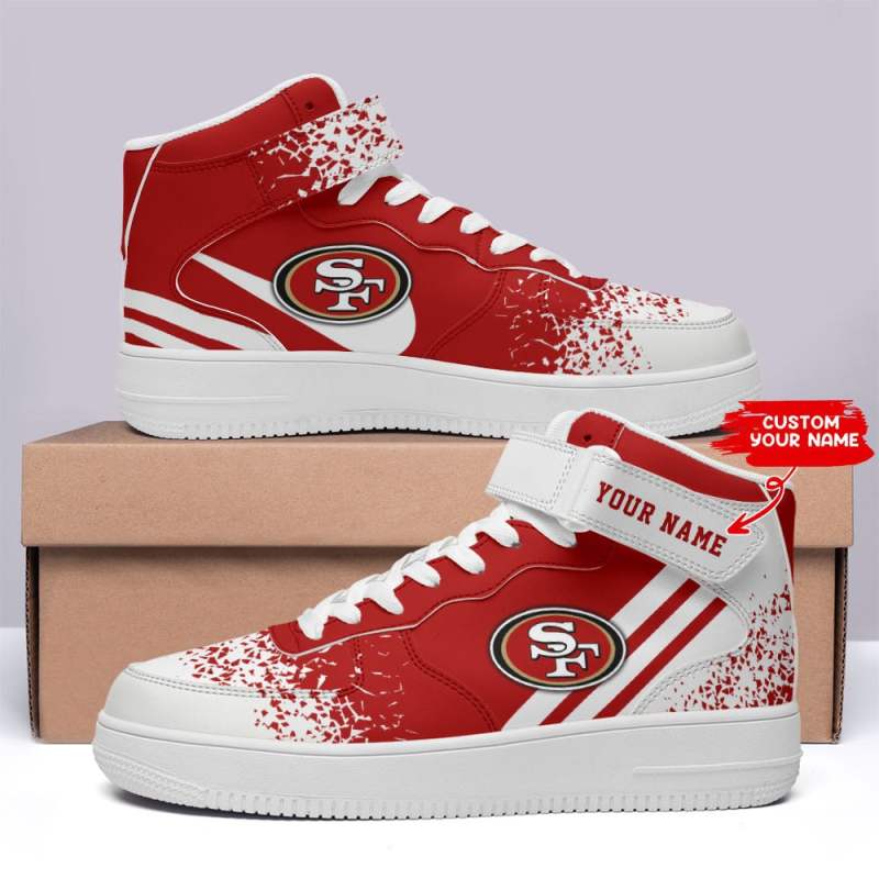 San Francisco 49ers Personalized High AF1 Sneakers