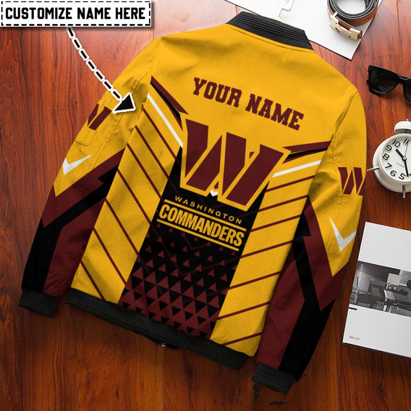 Washington Commanders Personalized Bomber Jacket View 2