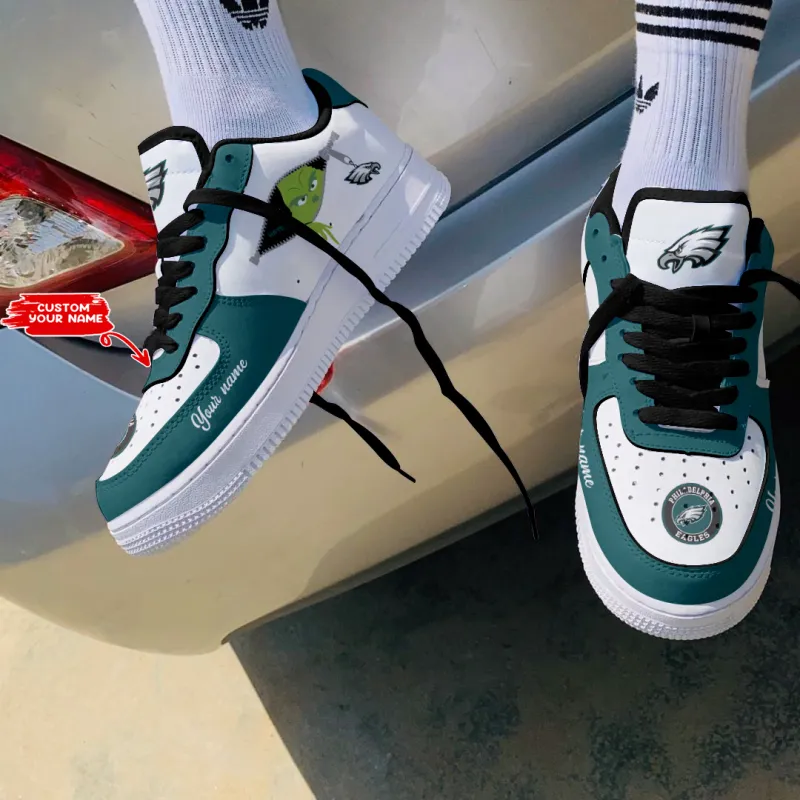 Philadelphia Eagles AF1 Shoes - Side View