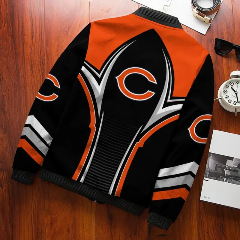 Chicago Bears Bomber Jacket 604 Rear View