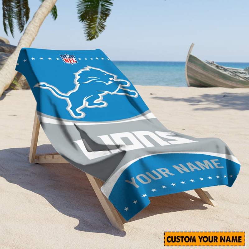 Detroit Lions Beach Towel 1