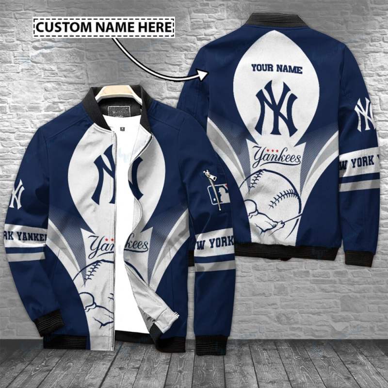 New York Yankees Personalized Bomber Jacket Front View