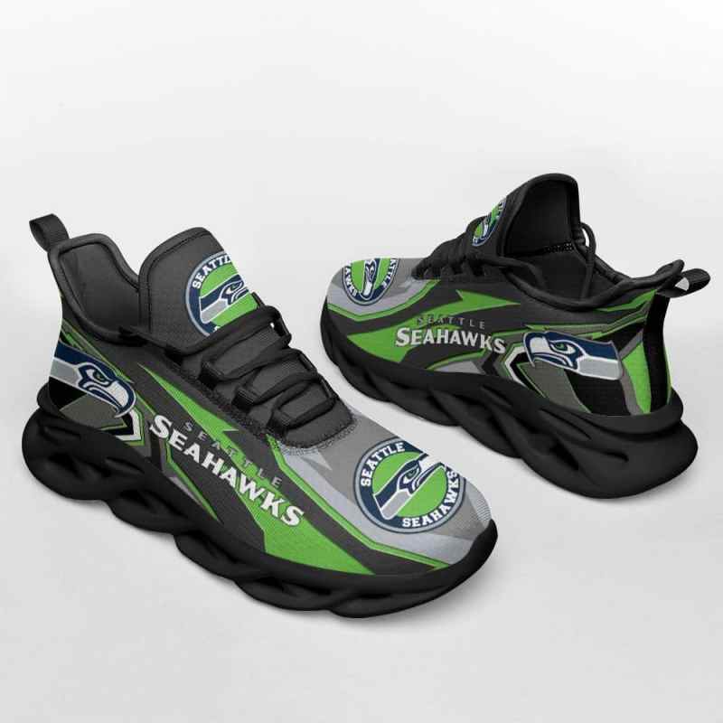 Seattle Seahawks Yezy Running Sneakers Back View