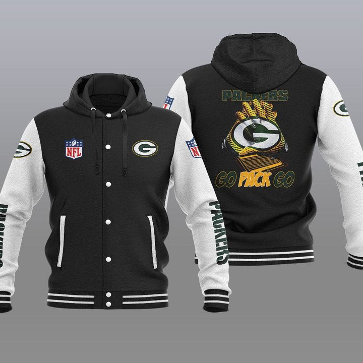 Green Bay Packers Hooded Button Jacket