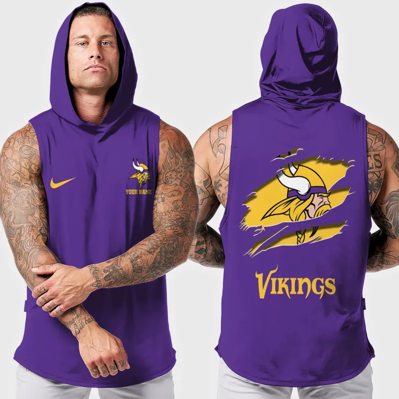 Minnesota Vikings Men's Workout Hooded Tank Top