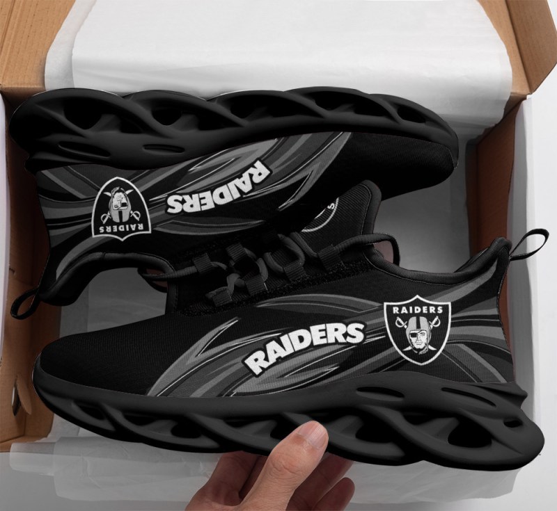 Las Vegas Raiders Yezy Running Sneakers 354 Lifestyle Image