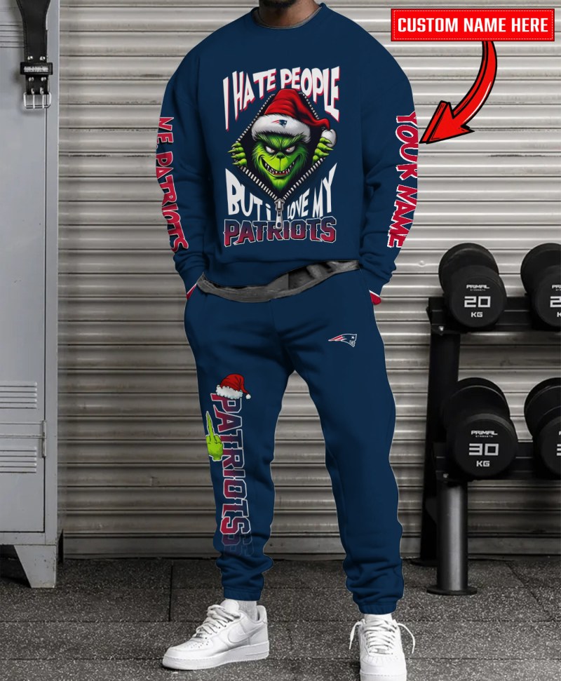 New England Patriots Ugly Christmas Sweater Combo - Unisex Sweatshirt and Sweatpants