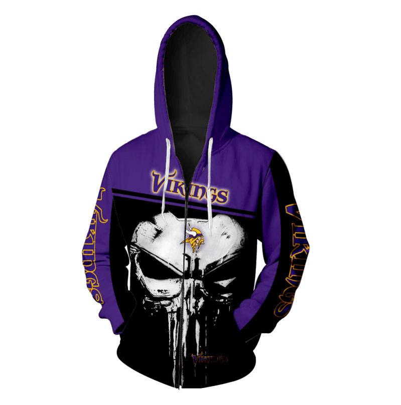 Minnesota Vikings Punisher Skull Sweater
