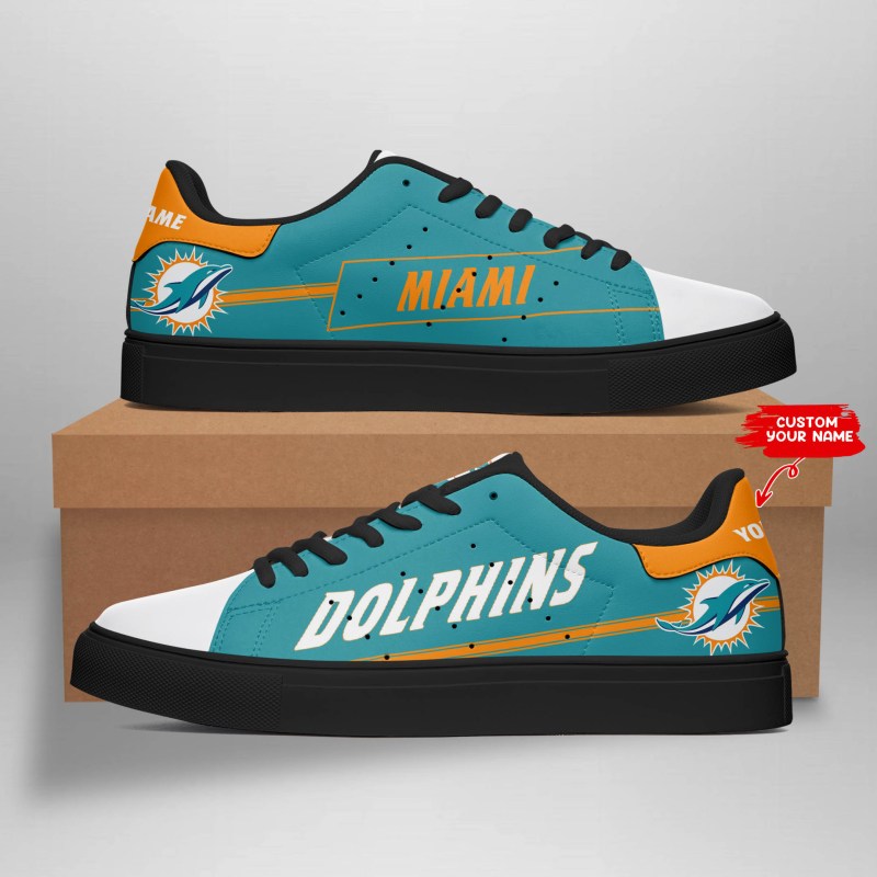 Miami Dolphins Custom Sneakers Side View
