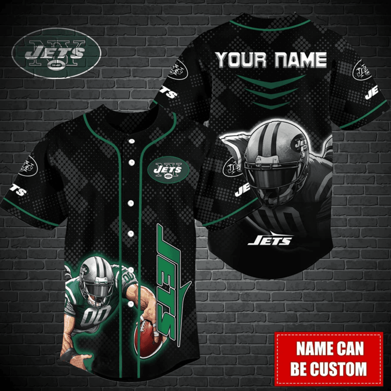 New York Jets Personalized Baseball Jersey