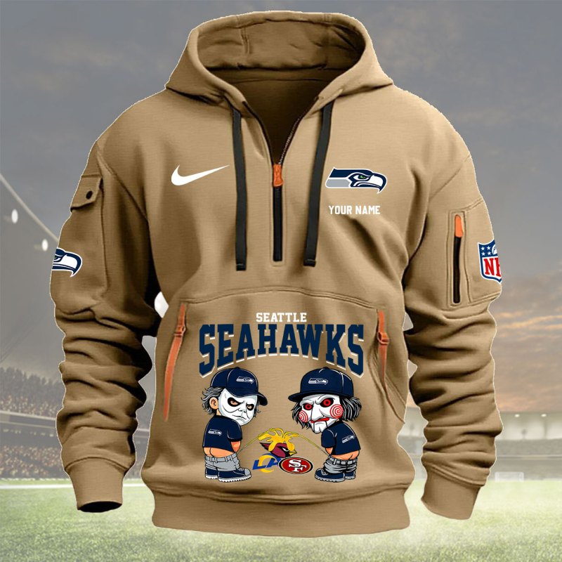 Khaki Seattle Seahawks Hoodie