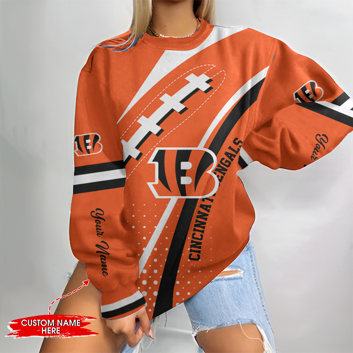 Personalized Cincinnati Bengals Round Neck Sweatshirt