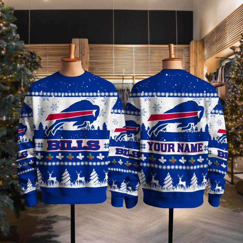 Buffalo Bills Ugly Christmas Sweater Full View