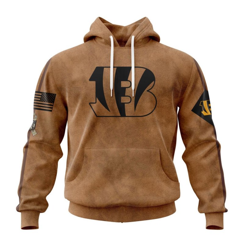 Cincinnati Bengals Personalized Salute to Service Hoodie