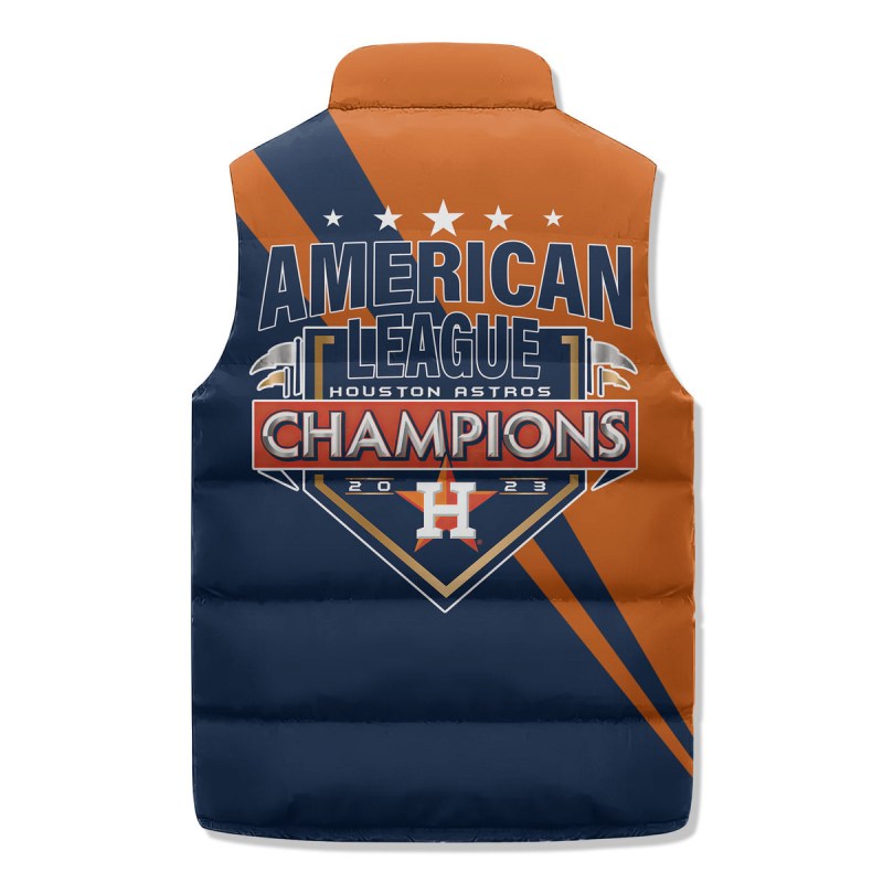 Houston Astros Premium Sleeveless Puffer Jacket Image 3