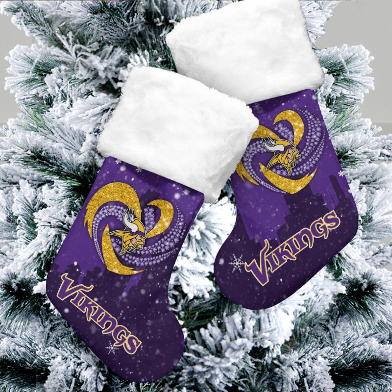 Minnesota Vikings Christmas Sock Design 2