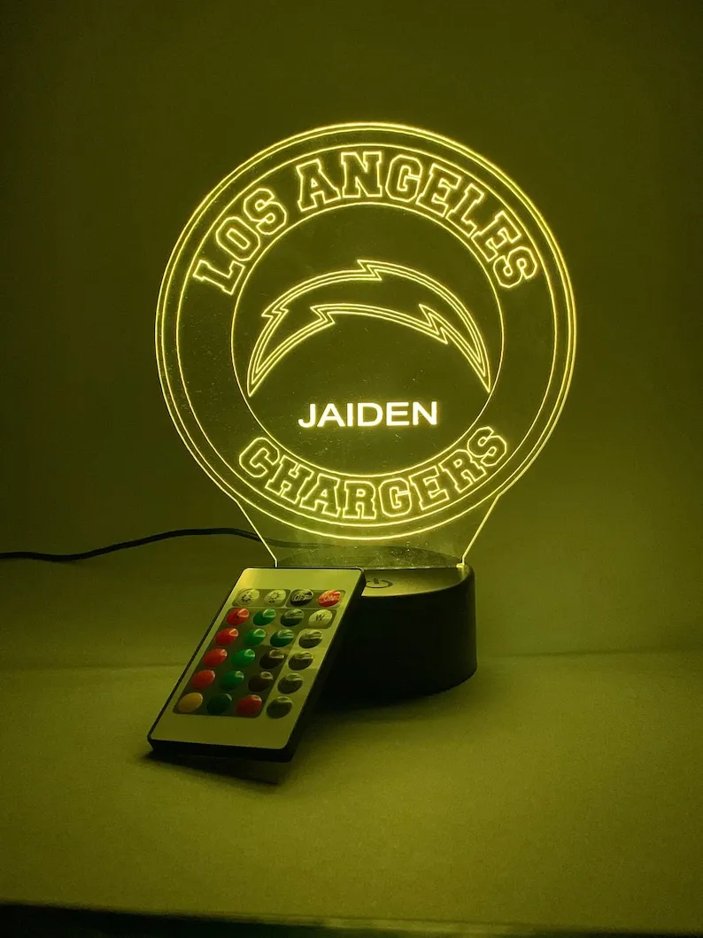 Los Angeles Chargers Personalized 3D Lamp