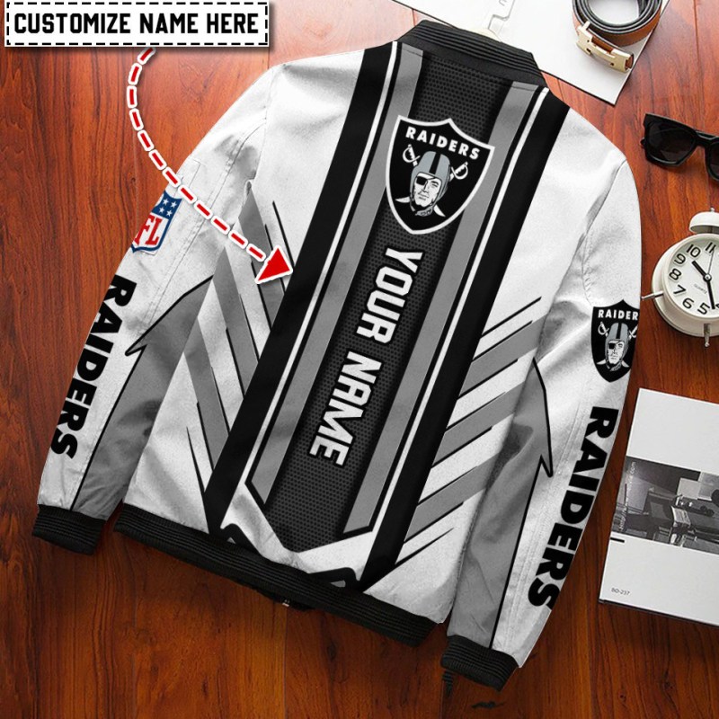 Las Vegas Raiders Bomber Jacket Back