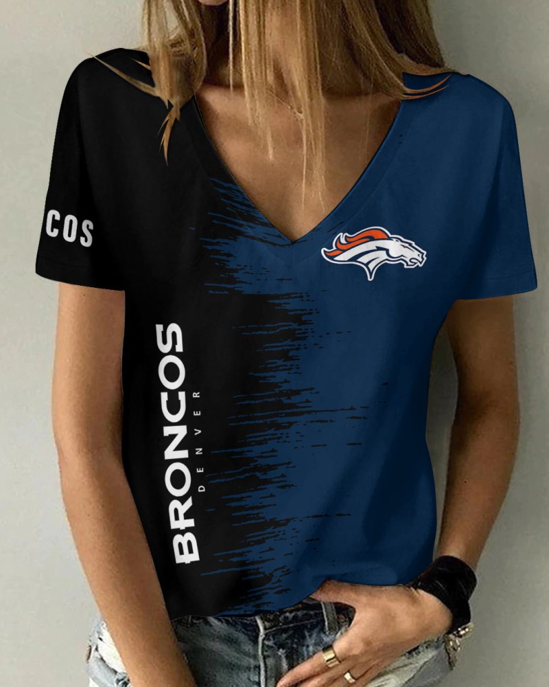 Denver Broncos Summer V-Neck Women's T-Shirt