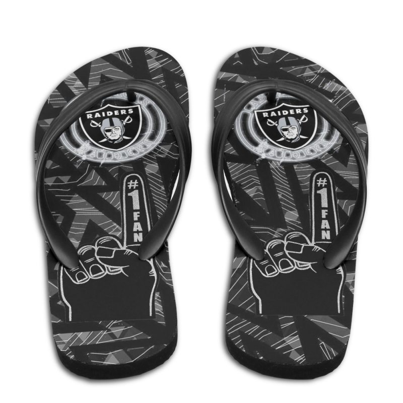 Las Vegas Raiders Summer Flip Flop Image 1