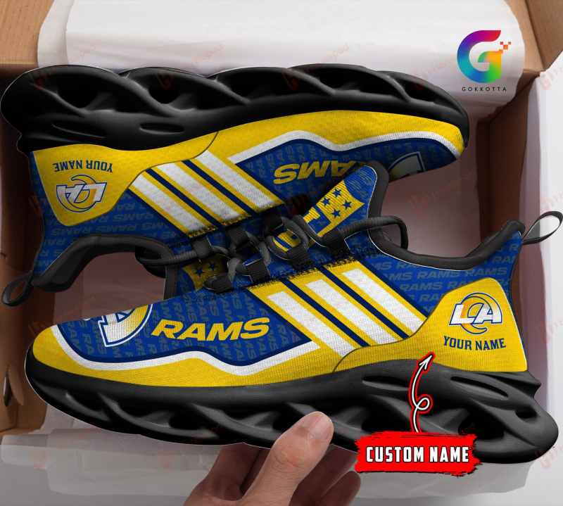 Los Angeles Rams Personalized Yezy Running Sneakers