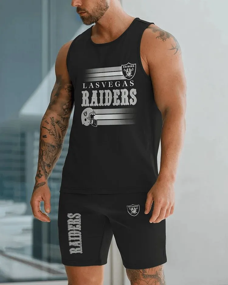 Las Vegas Raiders Men Tank Top and Shorts Set