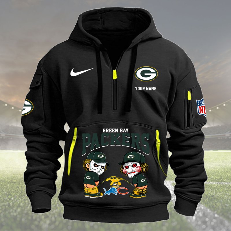 Black Green Bay Packers Hoodie