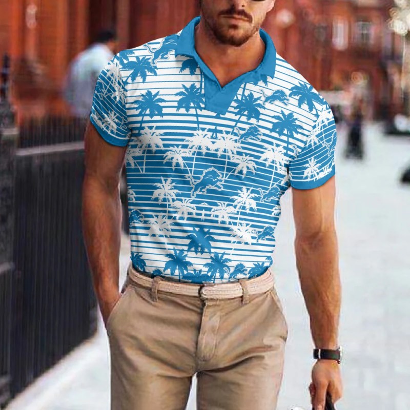 Detroit Lions Polo T-shirt Image 1