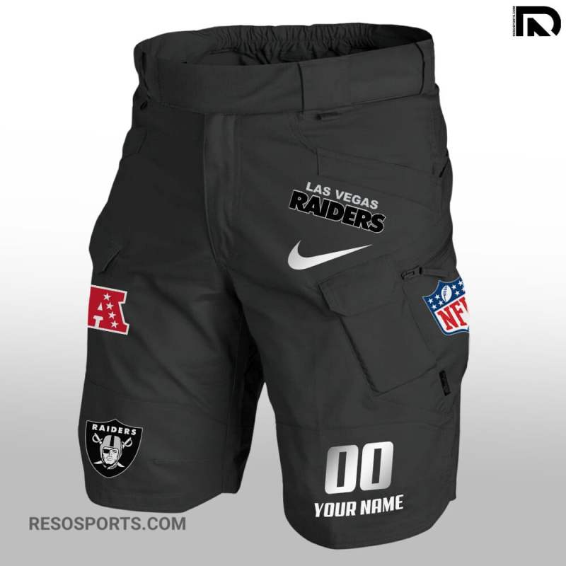 Front view of Las Vegas Raiders Men Shorts