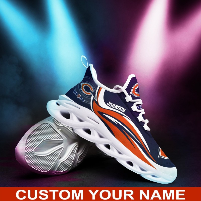 Chicago Bears Yezy Running Sneakers 142 Bottom View