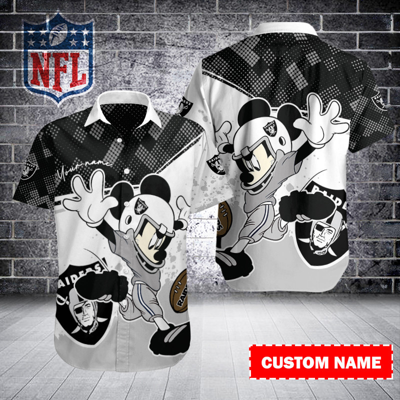 Las Vegas Raiders Personalized Button Shirt Sizing Chart