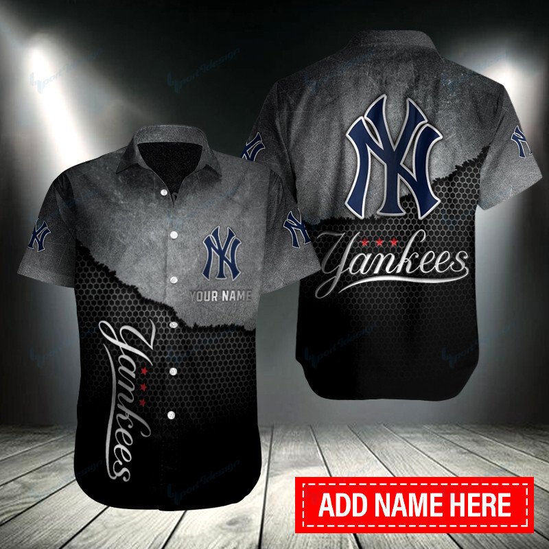 New York Yankees Personalized Button Shirt