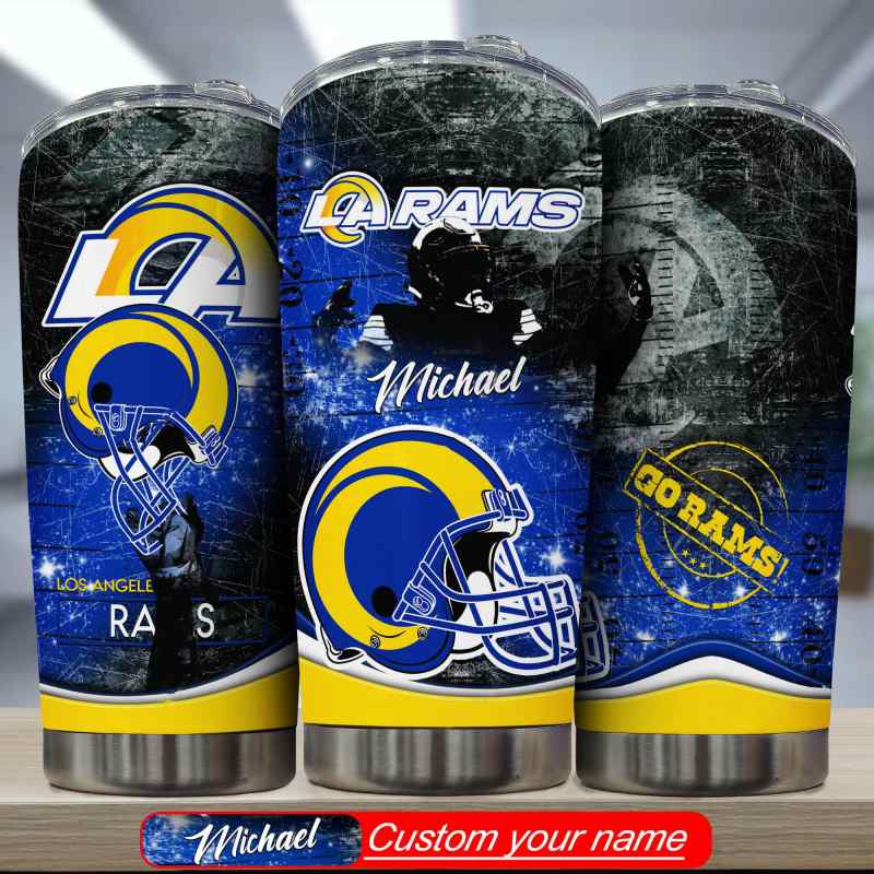 Los Angeles Rams Personalized Tumbler Detail